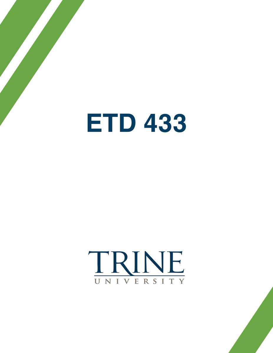 ETD 433 ebook cover with Trine logo and decorative lines