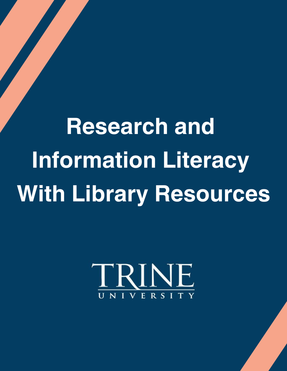 Trine University Research and Information Literacy with Library Resources book cover