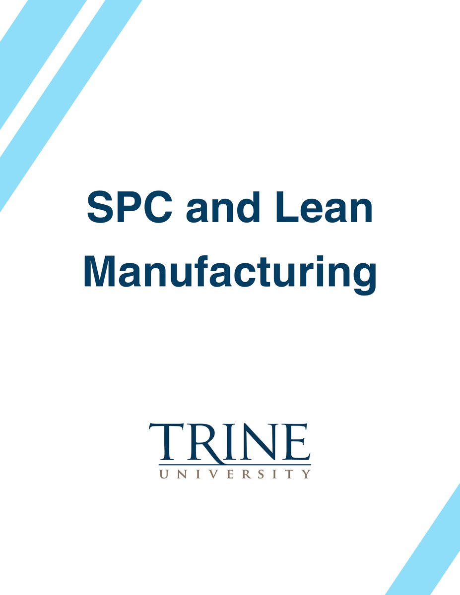 Trine University SPC and Lean Manufacturing book cover